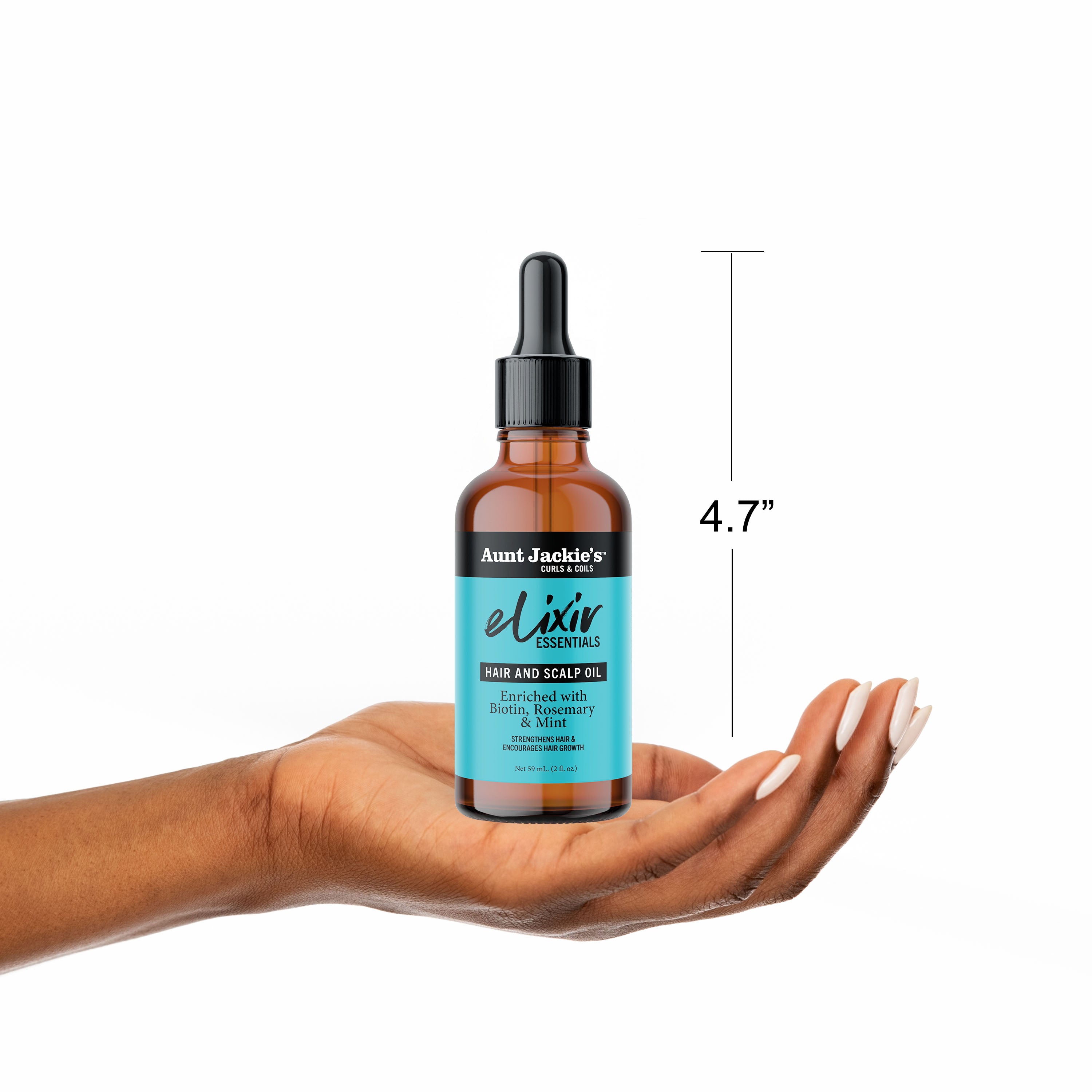 Aunt Jackie's Hair Elixir Oil - Biotin, Rosemary & Mint Scalp