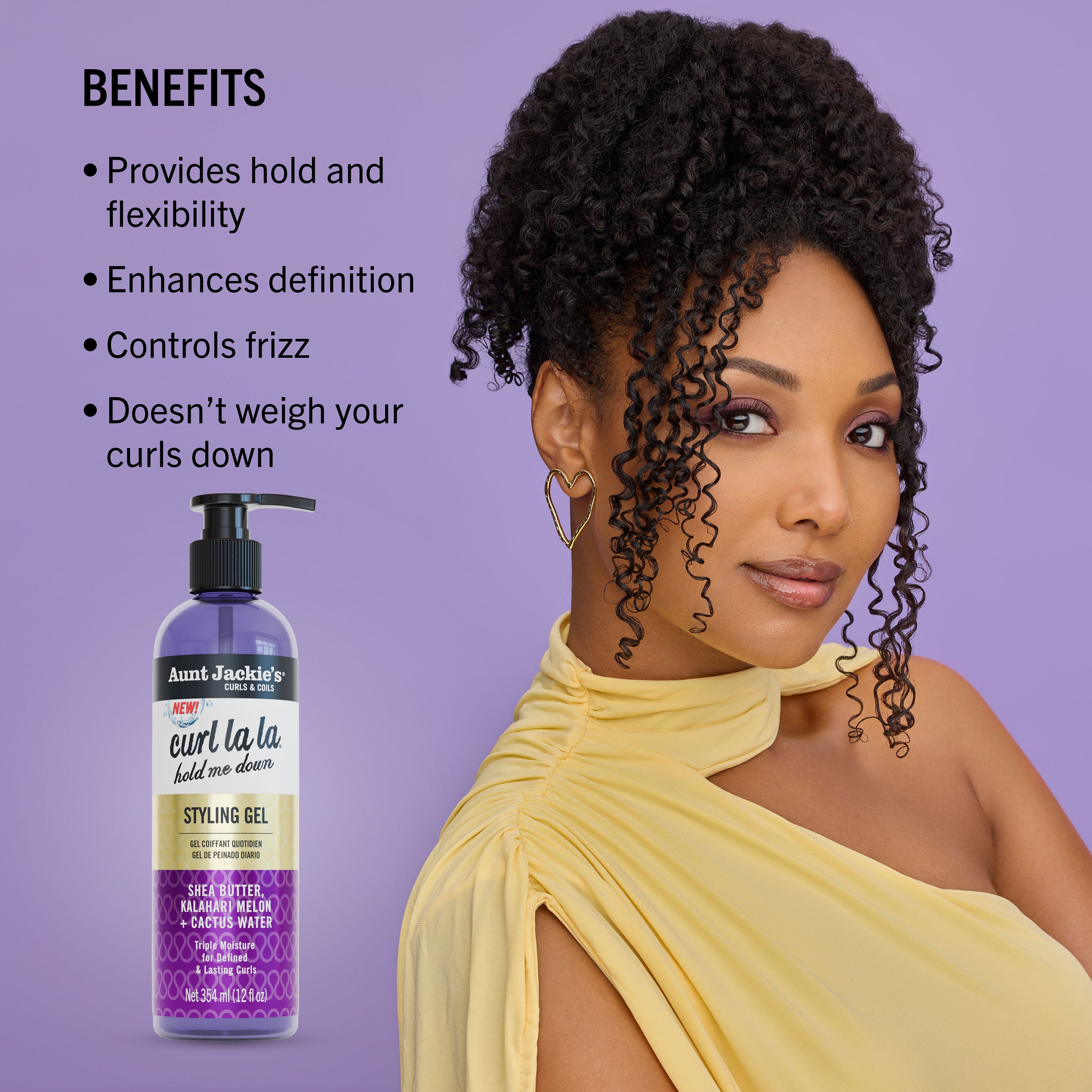 Aunt Jackie's Curls & Coils Curl La La Hold Me Down Styling Gel