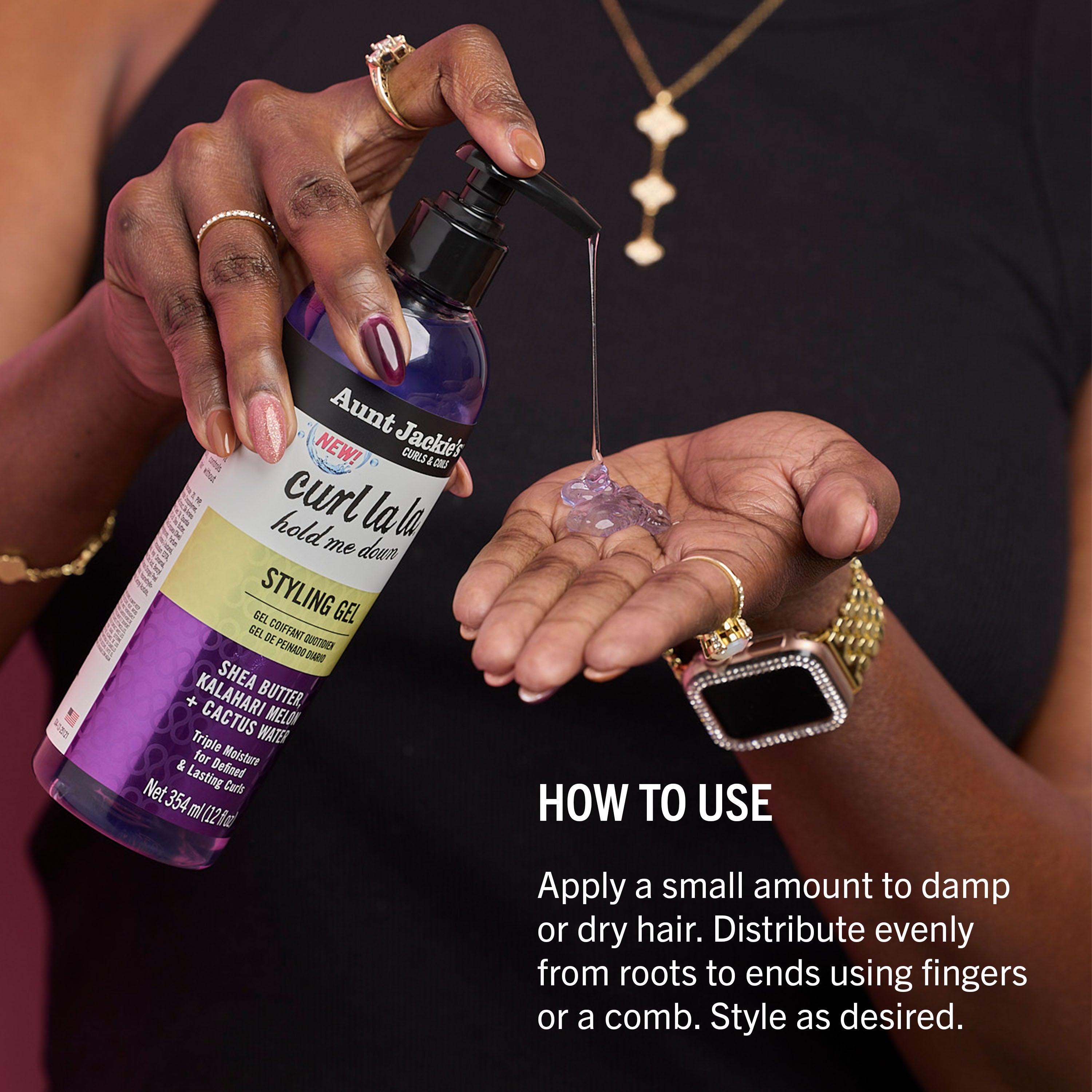 Aunt Jackie's Curls & Coils Curl La La Hold Me Down Styling Gel