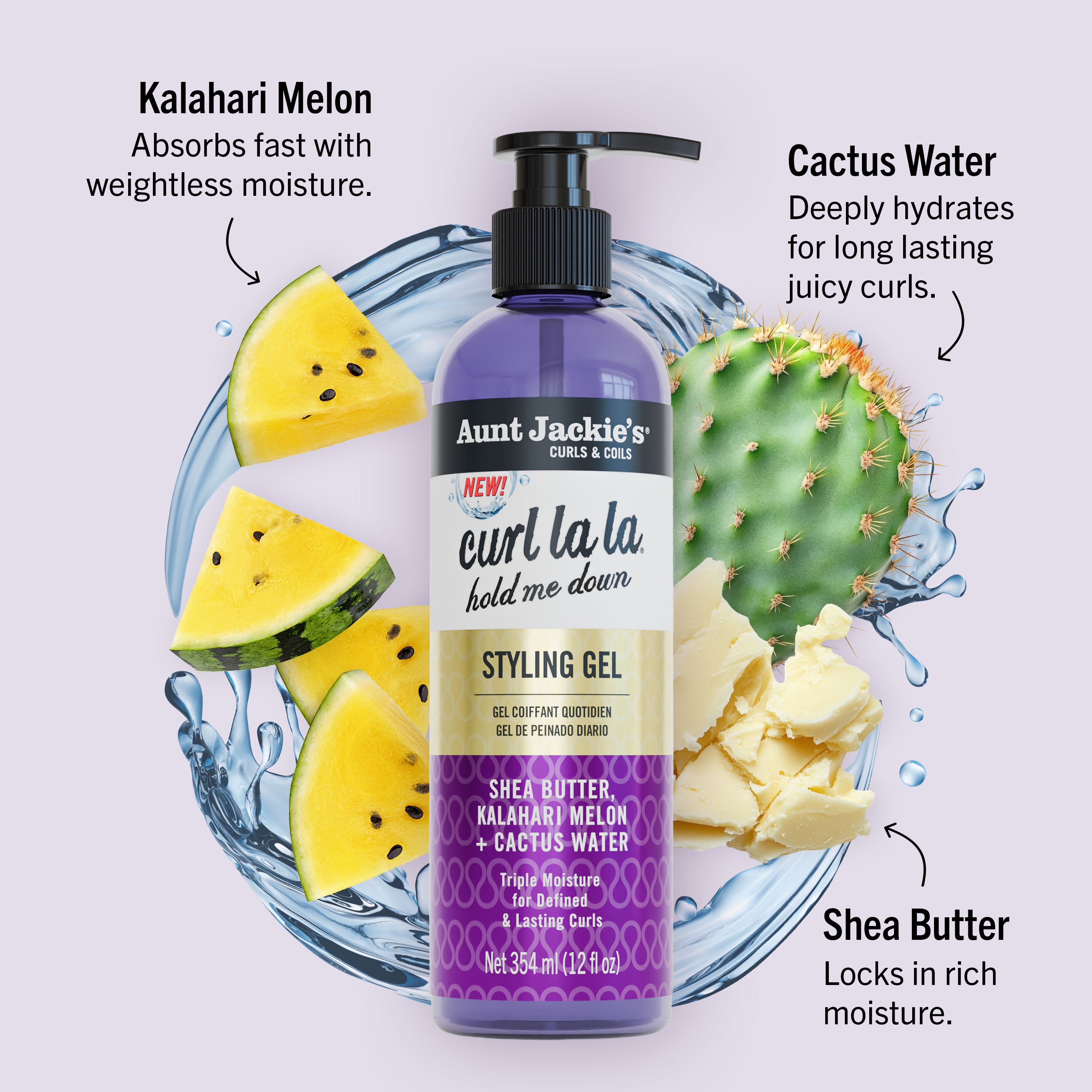Aunt Jackie's Curls & Coils Curl La La Hold Me Down Styling Gel