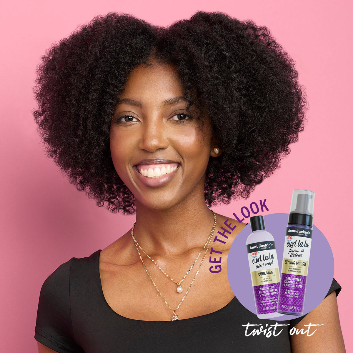 Aunt Jackie's Curls & Coils Curl La La Foam-a-licious Styling Mousse
