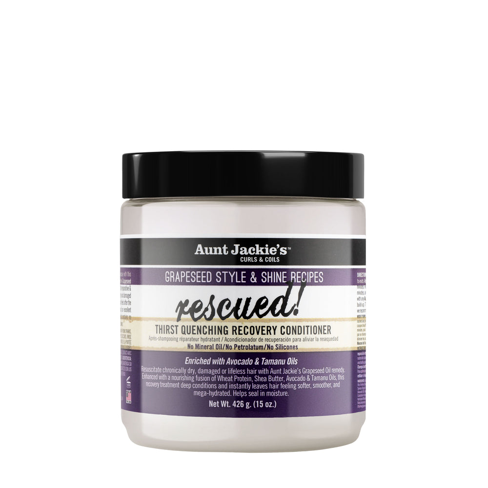 AUNT JACKIE'S Grapeseed Rescued Thirst Quenching Recovery Conditioner (15oz) AUNT JACKIE'S Grapeseed Rescued Thirst Quenching Recovery Conditioner (15oz)