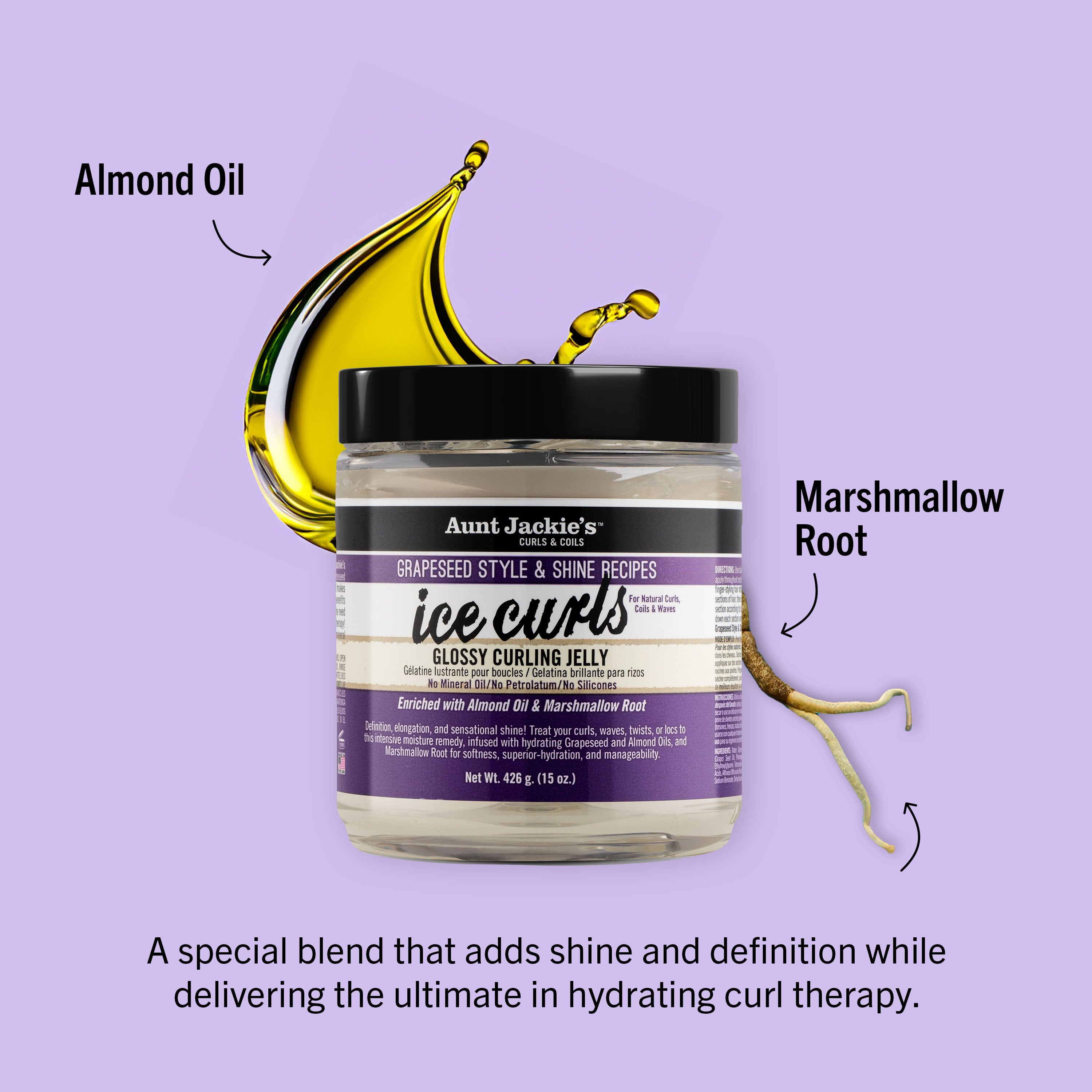 Aunt Jackie's Ice Curls Glossy Curling Jelly - Define & Shine Your