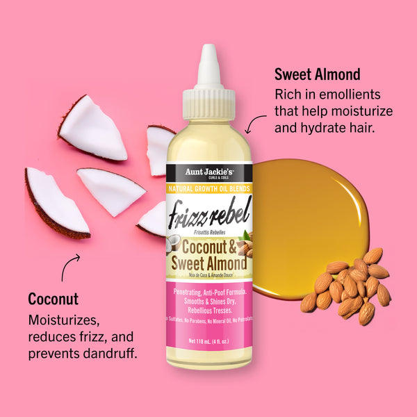 Frizz Rebel - Coconut & Sweet Almond Natural Growth Oil Blend