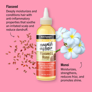 Nourish My Hair – Flaxseed & Monoi Natural Growth Oil Blend